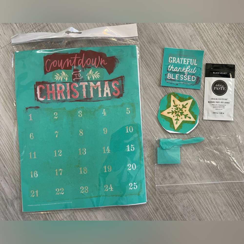 Chalk couture countdown to Christmas transfer